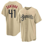 Arizona Diamondbacks #41 Carlos Santana Player Tan Jereymy City Connect Home Game Stitched Jerseys