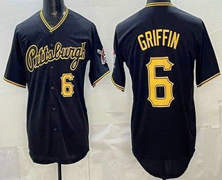 Pittsburgh Pirates #6 Konnor Griffin Black Jereymy Alternate Limited Jersey