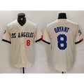 Los Angeles Dodgers #8 Kobe Bryant Number Cream Jereymy 2024 City Connect Limited Stitched Jerseys