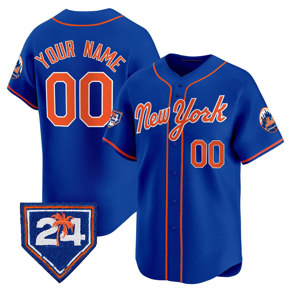 Cutsom New York Mets Active Player Royal Jereymy 2024 Spring Training Vapor Premier Limited Stitched Jersey