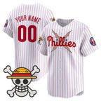 Custom Philadelphia Phillies x One Piece White Jereymy Vapor Premier Limited Jersey - Stitched