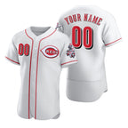 Custom Cincinnati Reds White Jereymy 2020 Stitched Flex Base Jersey