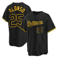 Baltimore Orioles #25 Pete Alonso Player Black Jereymy Snake Skin City Home Game Stitched Jerseys