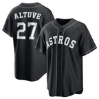 Houston Astros #27 Jose Altuve Black Jereymy Lights Out Limited Stitched Jersey