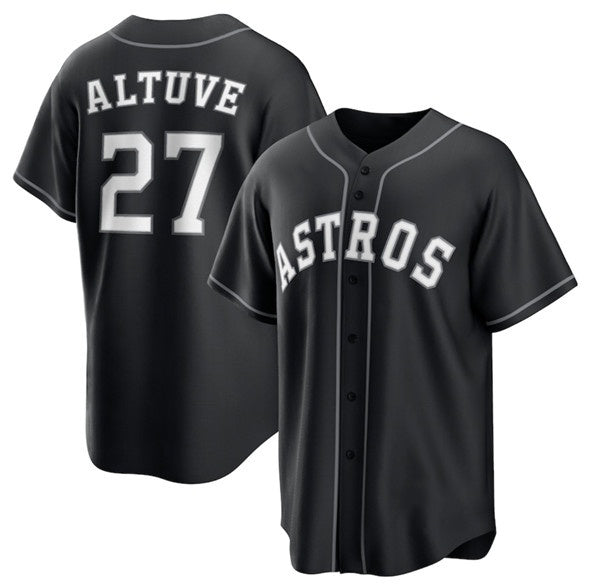 Houston Astros #27 Jose Altuve Black Jereymy Lights Out Limited Stitched Jersey
