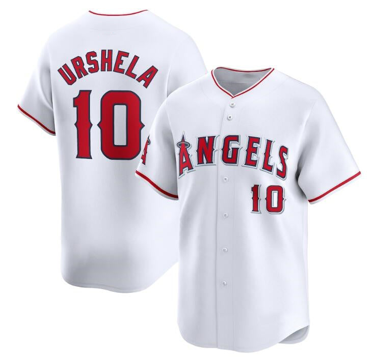 Los Angeles Angels #10 Gio Urshela White Jereymy Home Limited Stitched Jersey