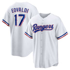 Texas Rangers #17 Nathan Eovaldi White Jereymy Home Replica Player Jersey