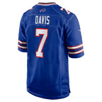 B.Bills #7 Ray Davis Royal Jereymy Team Game Jersey