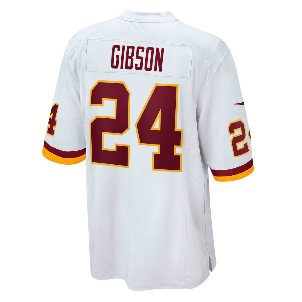 W.Football Team #24 Antonio Gibson White Jereymy Game Player Jersey
