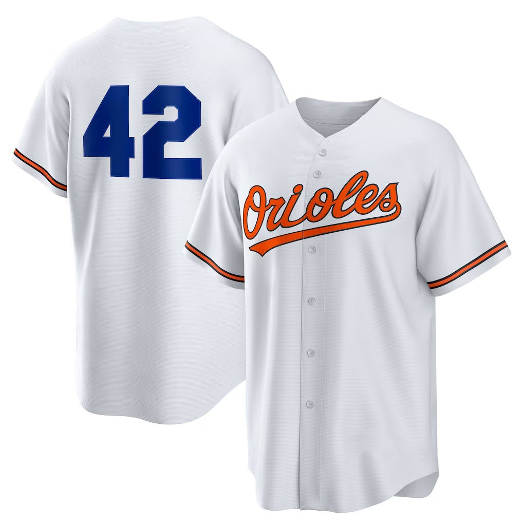 Baltimore Orioles #42 Jackie Robinson White Jereymy Home 2025 Day Replica Jersey