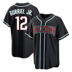 Arizona Diamondbacks #12 Lourdes Gurriel Jr Player Black Home Game Stitched Baseball Jersey