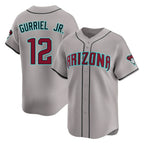 Arizona Diamondbacks #12 Lourdes Gurriel Jr Player Gray Road Limited Home Game Stitched Baseball Jersey