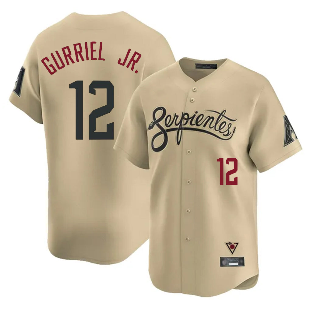 Arizona Diamondbacks #12 Lourdes Gurriel Jr Player Tan City Connect Limited Home Stitched Baseball Jersey
