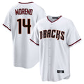 Arizona Diamondbacks #14 Gabriel Moreno Player White Home Game Stitched Baseball Jersey
