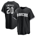 Arizona Diamondbacks #20 Luis Gonzalez Player Black Game Home Stitched Baseball Jersey