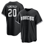 Arizona Diamondbacks #20 Luis Gonzalez Player Black Game Home Stitched Baseball Jersey
