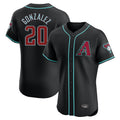 Arizona Diamondbacks #20 Luis Gonzalez Player Black Limited Elite Home Game Stitched Baseball Jersey