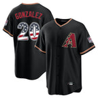 Arizona Diamondbacks #20 Luis Gonzalez Player Black USA 250 Fourth of July Game Home Stitched Baseball Jersey