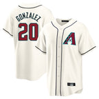 Arizona Diamondbacks #20 Luis Gonzalez Player Cream Home Game Stitched Baseball Jersey