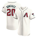 Arizona Diamondbacks #20 Luis Gonzalez Player Cream Limited Elite Home Game Stitched Baseball Jersey
