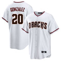 Arizona Diamondbacks #20 Luis Gonzalez Player White Home Game Stitched Baseball Jersey