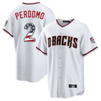 Arizona Diamondbacks #2 Geraldo Perdomo Player White USA 250 Fourth of July Home Game Stitched Baseball Jersey