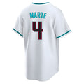 Arizona Diamondbacks #4 Ketel Marte Player White World Series Home Game Stitched Baseball Jersey