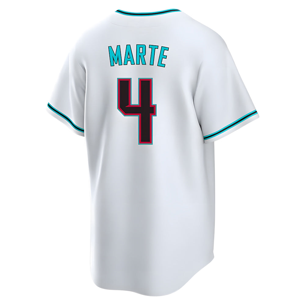 Arizona Diamondbacks #4 Ketel Marte Player White World Series Home Game Stitched Baseball Jersey