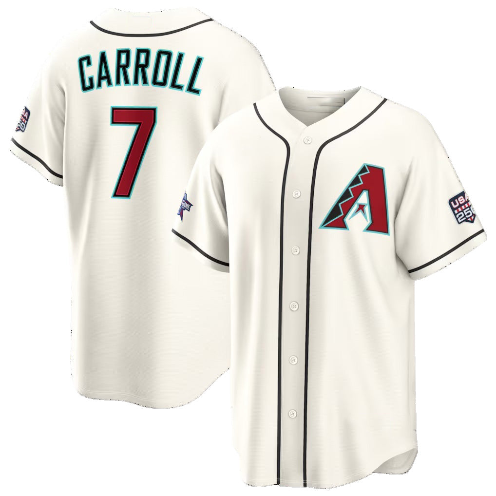 Arizona Diamondbacks #7 Corbin Carroll 2026 All-Star Game Cream Replica Stitched Baseball Jersey