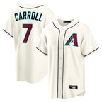Arizona Diamondbacks #7 Corbin Carroll Player Cream Home Game Stitched Baseball Jersey