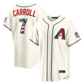 Arizona Diamondbacks #7 Corbin Carroll Player Cream USA 250 Fourth of July Home Game Stitched Baseball Jersey
