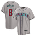 Arizona Diamondbacks #8 James McCann Player Gray Road Home Game Stitched Baseball Jersey