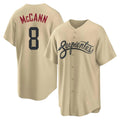 Arizona Diamondbacks #8 James McCann Player Tan City Connect Home Game Stitched Baseball Jersey