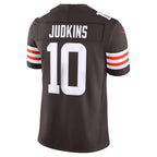 C.Browns #10 Quinshon Judkins Brown Team Vapor F.U.S.E. Limited Stitched Football Jerseys