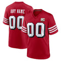 Custom SF.49ers Red 80th Anniversary Alternate Game Stitched Football Jerseys