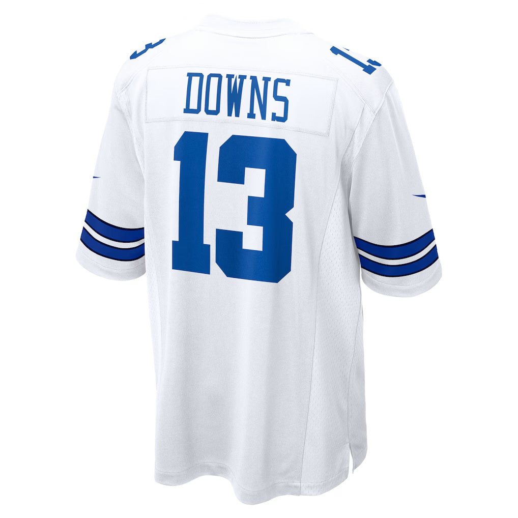D.Cowboys #13 Caleb Downs White Game Jersey Stitched Football Jerseys