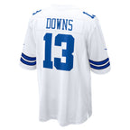D.Cowboys #13 Caleb Downs White Game Jersey Stitched Football Jerseys