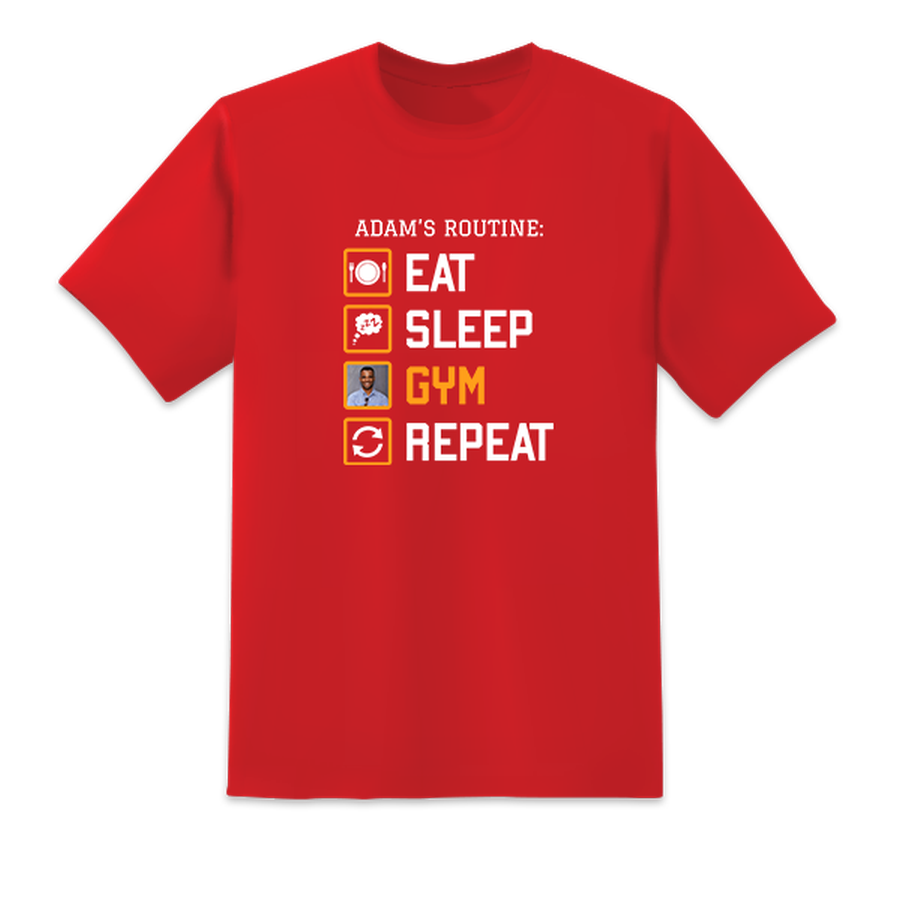 Eat, Sleep, Gym,  Red
