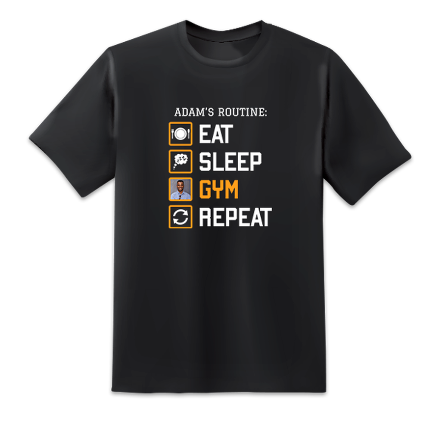 Eat, Sleep, Gym, Repeat Black