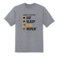 Eat, Sleep, Gym, Repeat Gray