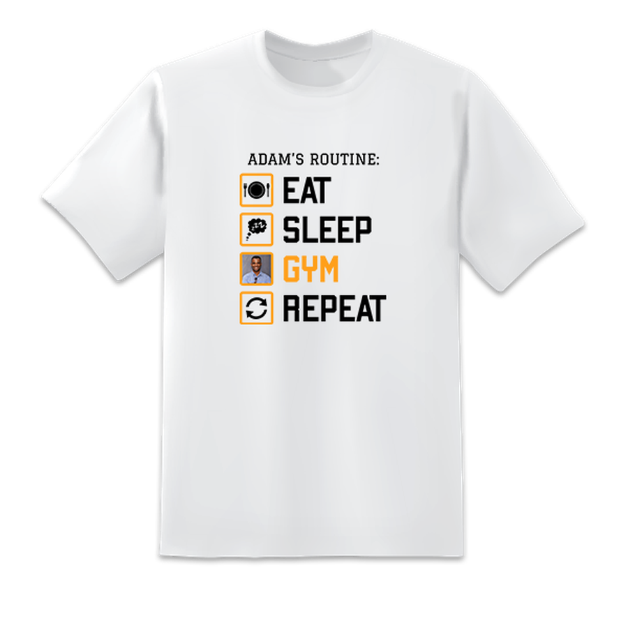 Eat, Sleep, Gym, Repeat White