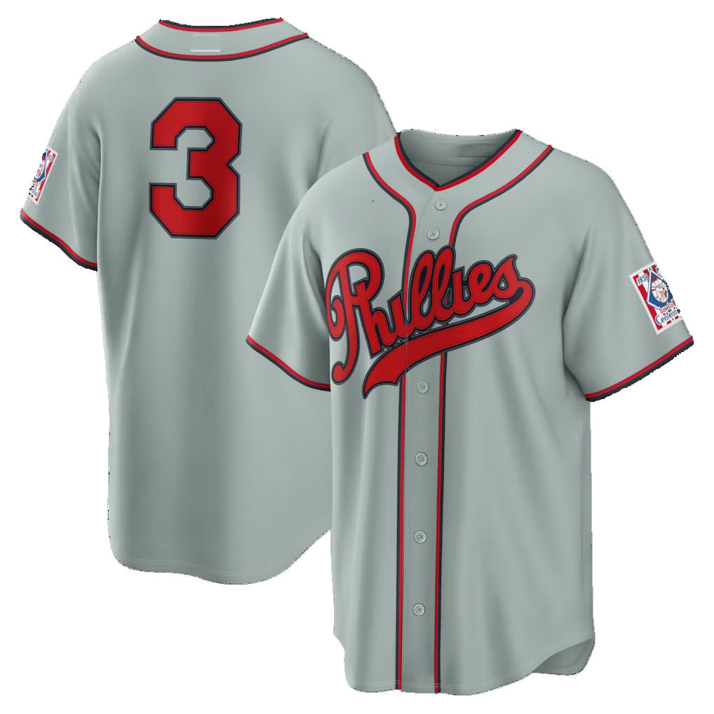 Philadelphia Phillies #3 Bryce Harper Gray 2026 Field of Dreams Stadium Stitched Baseball Jerseys