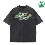 Banknote Printed Washed T-Shirt 230G Multicolor Loose Trendy Fashionable Cotton Short Sleeve Top The Best Gift Special Offer