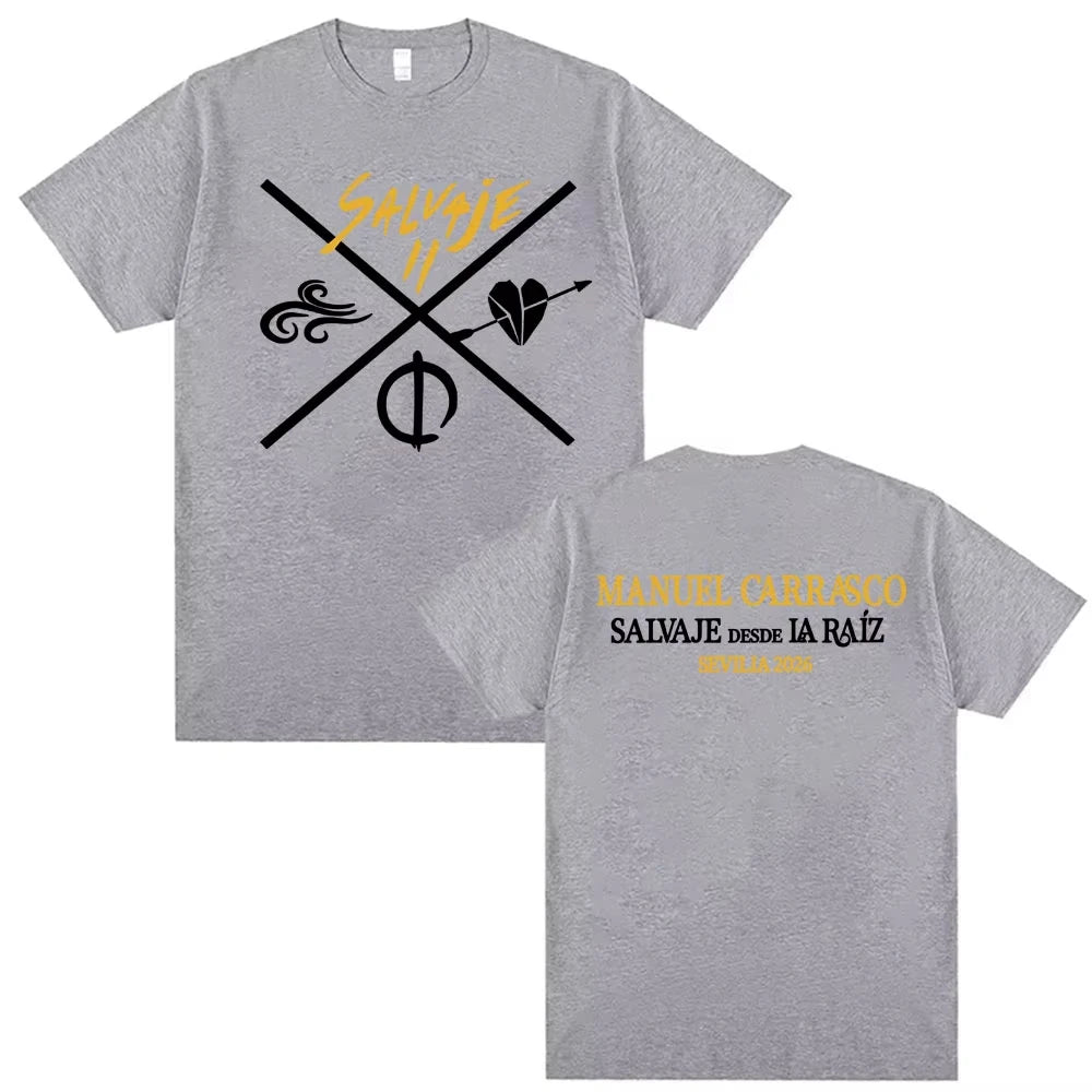 Manuel Carrasco Salvaje Desde Ia Raiz Sevilla 2026 T-shirt Men Women Fashion Hip Hop Punk T Shirts Male Cotton Oversized T Shirt