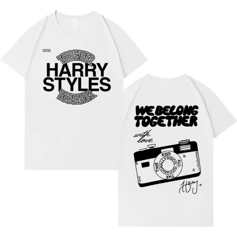 Singer Harry Styles Together Album Tour 2026 T-shirt Casual Cotton T Shirt Men's Women Hot Sale Cozy Oversized Tshirt Streetwear