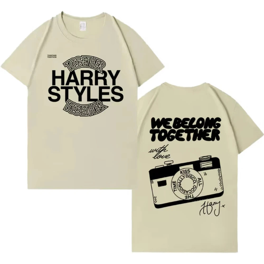 Singer Harry Styles Together Album Tour 2026 T-shirt Casual Cotton T Shirt Men's Women Hot Sale Cozy Oversized Tshirt Streetwear