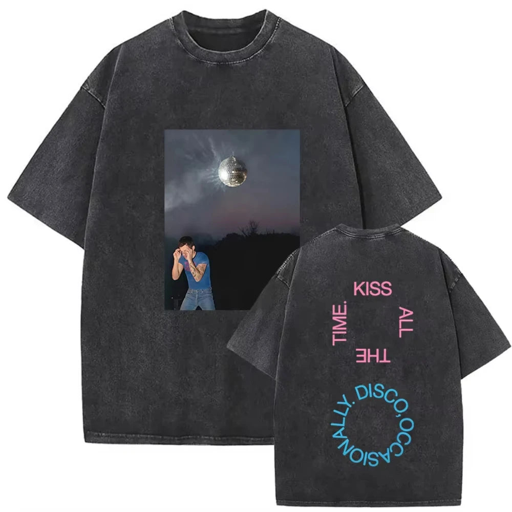 Harry Styles "Together" Tour 2026 Vintage Washed T-Shirt Men Women Pop Music Fashion Oversized Cotton Graphic TShirts Streetwear