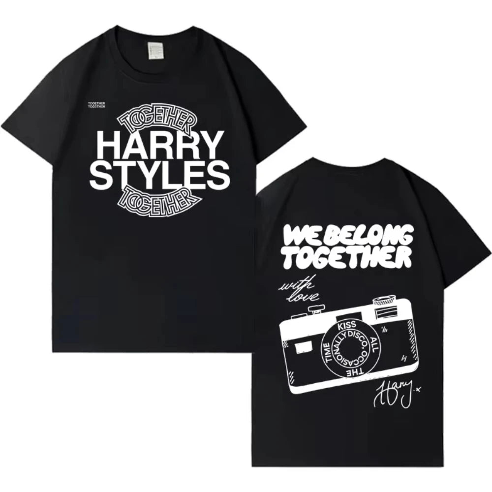 Singer Harry Styles Together Album Tour 2026 T-shirt Casual Cotton T Shirt Men's Women Hot Sale Cozy Oversized Tshirt Streetwear