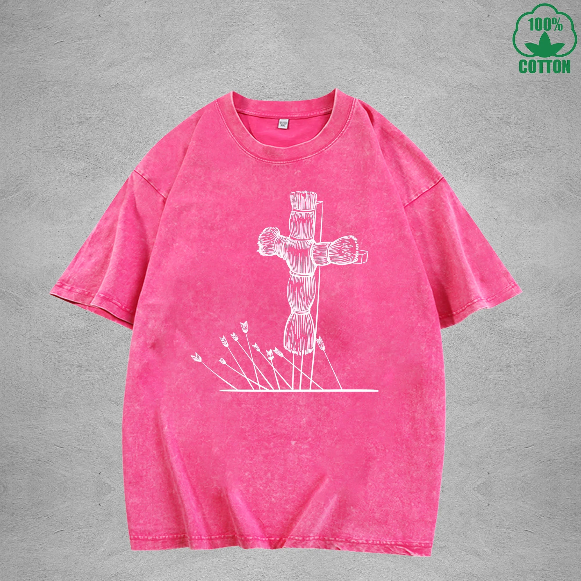 Training Mannequin American Retro 230G Washed T-Shirt Available in Multiple Colors Fashionable Pure Cotton Short Sleeve