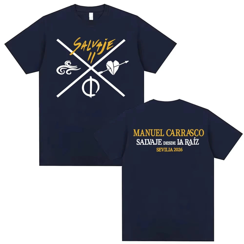 Manuel Carrasco Salvaje Desde Ia Raiz Sevilla 2026 T-shirt Men Women Fashion Hip Hop Punk T Shirts Male Cotton Oversized T Shirt